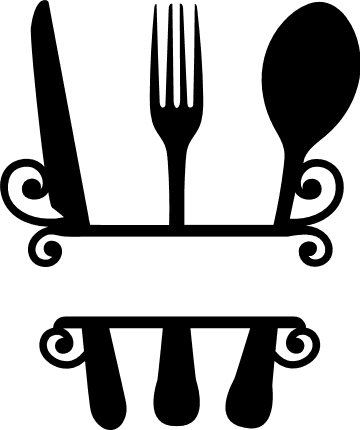 ornamental-spoon-and-fork-split-text-frame-kitchen-free-svg-file-SvgHeart.Com