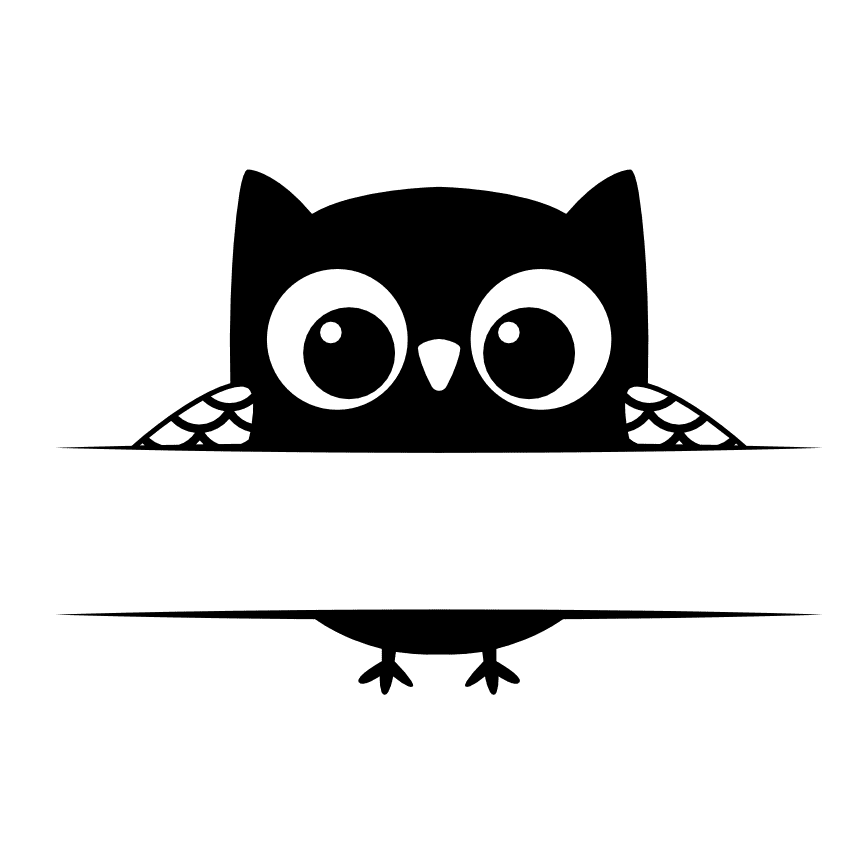 owl-split-text-frame-free-svg-file-SvgHeart.Com