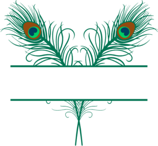 peacock-feathers-split-text-frame-decorative-free-svg-file-SvgHeart.Com