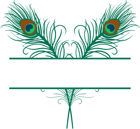 peacock-feathers-split-text-frame-decorative-free-svg-file-SvgHeart.Com