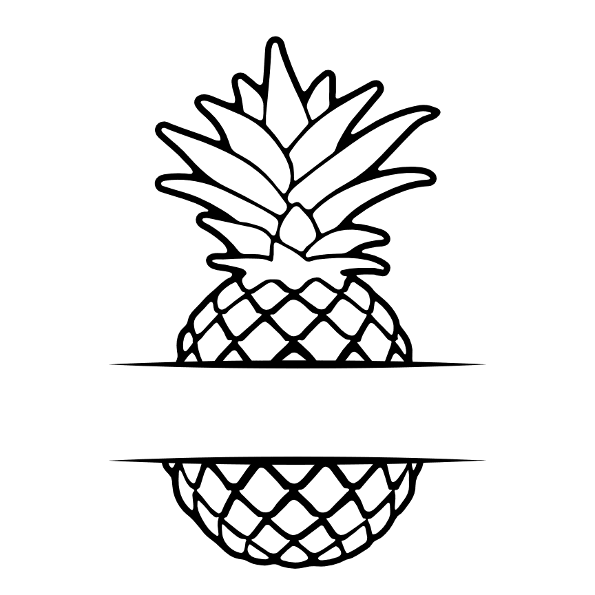 pineapple-split-monogram-summer-free-svg-file-SvgHeart.Com