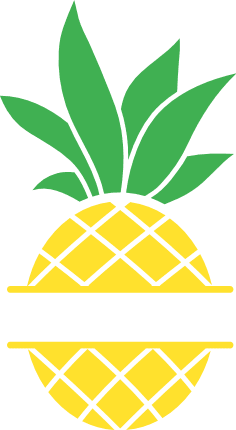 pineapple-split-text-frame-fruit-free-svg-file-SvgHeart.Com
