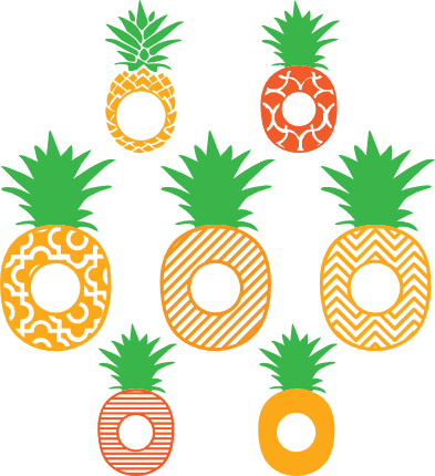 pineapples-monogram-frame-bundle-fruit-free-svg-file-SvgHeart.Com