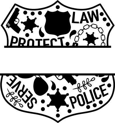 police-badge-split-text-frame-serve-protect-law-free-svg-file-SvgHeart.Com