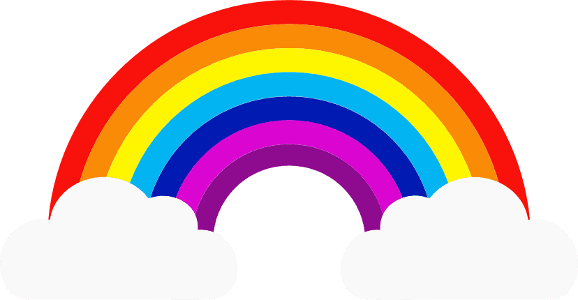 Rainbow With Clouds, Kids - Free Svg File For Members | SVG Heart