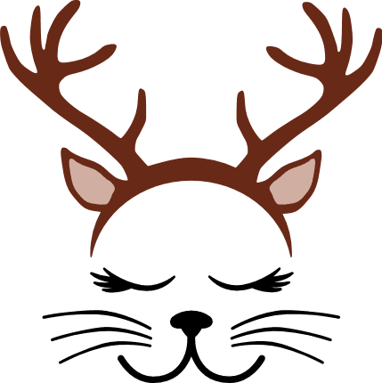 reindeer-cat-antlers-kitten-christmas-free-svg-file-SvgHeart.Com