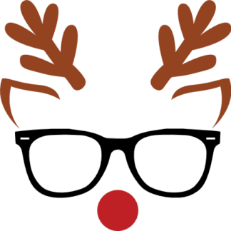 reindeer-face-with-glasses-christmas-free-svg-file-SvgHeart.Com