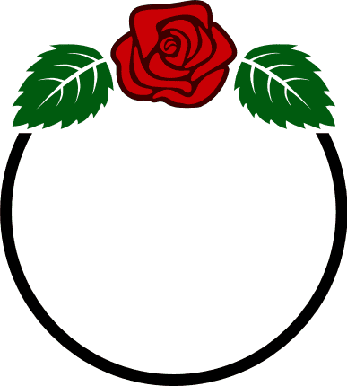 rose-flower-and-leaves-monogram-frame-free-svg-file-SvgHeart.Com