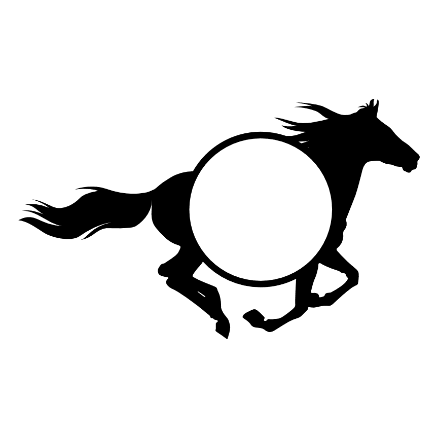 running-horse-monogram-frame-decoration-free-svg-file-SvgHeart.Com