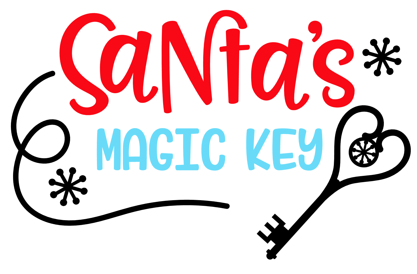 Santa's Magic Key, Christmas Free Svg File - SVG Heart