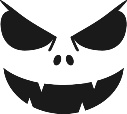 scary halloween pumpkin face free svg file - SVG Heart