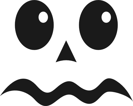 scary face silhouette, halloween free svg file - SVG Heart