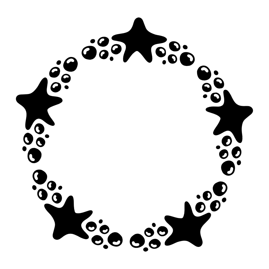 Sea Shells Circle for Monogram svg png dxf eps Chameleon Cuttables LLC