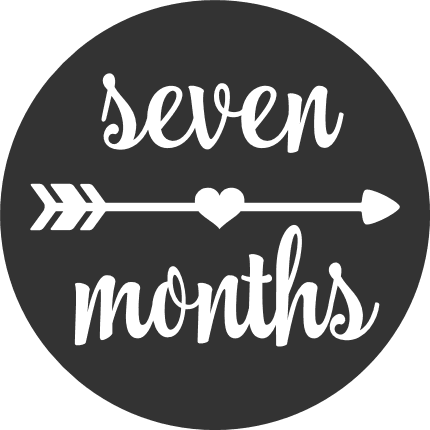 seven-months-heart-with-arrow-baby-milestone-free-svg-file-SvgHeart.Com
