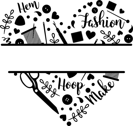 sewing-heart-shape-split-text-frame-hoop-needle-free-svg-file-SvgHeart.Com