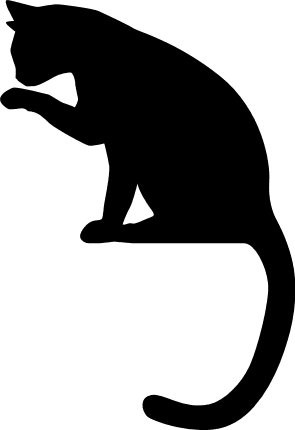 sitting-cat-licking-paw-silhouette-pet-lover-free-svg-file-SvgHeart.Com