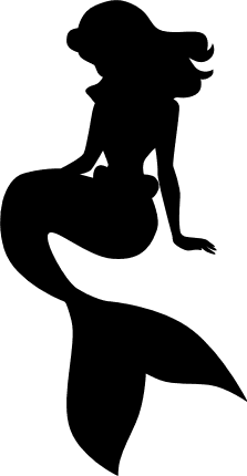 sitting-mermaid-silhouette-beach-free-svg-file-SvgHeart.Com