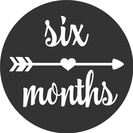 six-months-heart-with-arrow-baby-milestone-free-svg-file-SvgHeart.Com