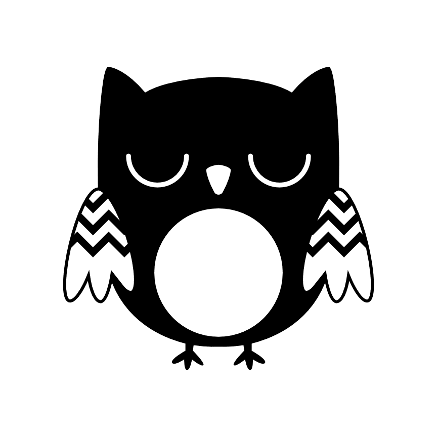 sleeping-owl-monogram-frame-halloween-free-svg-file-SvgHeart.Com