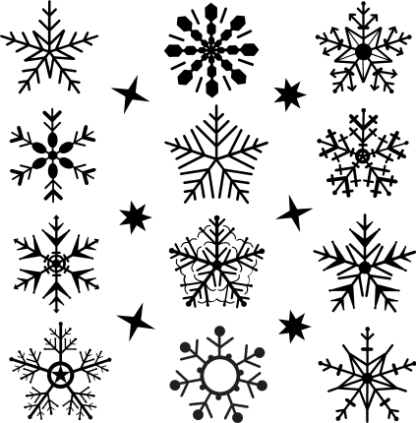 Snowflake Bundle, Winter - free svg file for members - SVG Heart