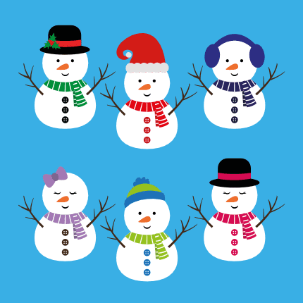 Christmas Snowman Face Free Svg File - SVG Heart