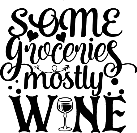 some-groceries-mostly-wine-drinking-free-svg-file-SvgHeart.Com