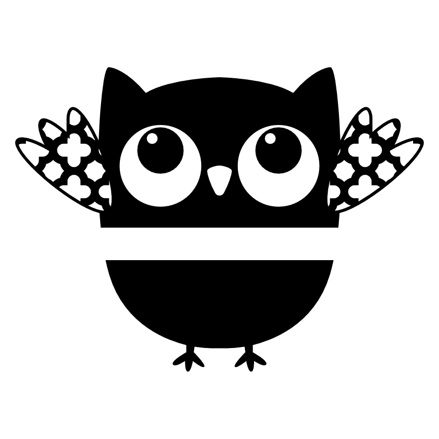 split-owl-monogram-silhouette-free-svg-file-SvgHeart.Com