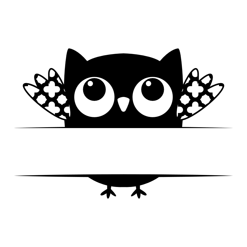 split-owl-text-frame-silhouette-free-svg-file-SvgHeart.Com