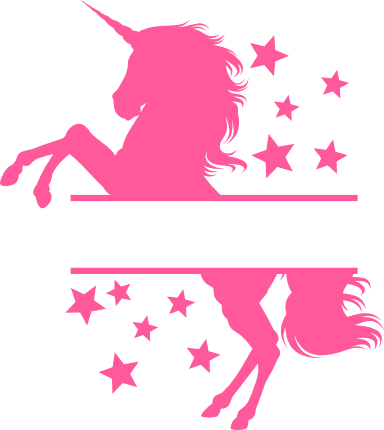 standing-unicorn-split-text-frame-fantasy-animal-free-svg-file-SvgHeart.Com