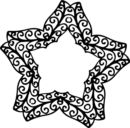 star-shape-monogram-frame-free-svg-file-SvgHeart.Com