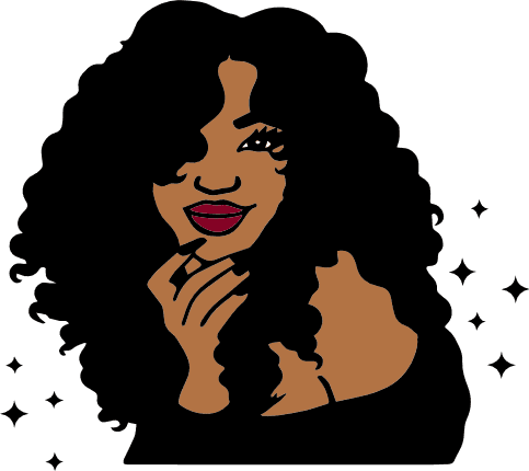stylish-afro-girl-with-long-hair-black-woman-free-svg-file-SvgHeart.Com