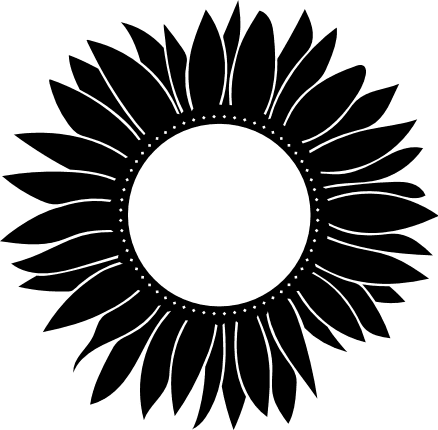 sunflower-monogram-frame-decoration-free-svg-file-SvgHeart.Com
