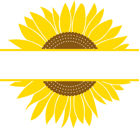 sunflower-split-text-frame-floral-free-svg-file-SvgHeart.Com