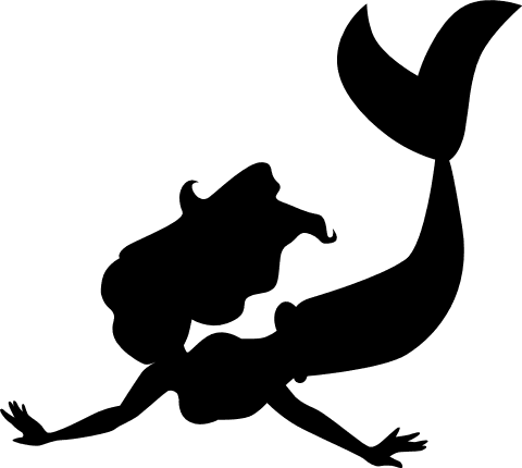 swimming-mermaid-silhouette-beach-free-svg-file-SvgHeart.Com