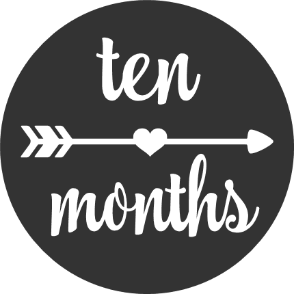 ten-months-arrow-with-heart-baby-milestone-free-svg-file-SvgHeart.Com