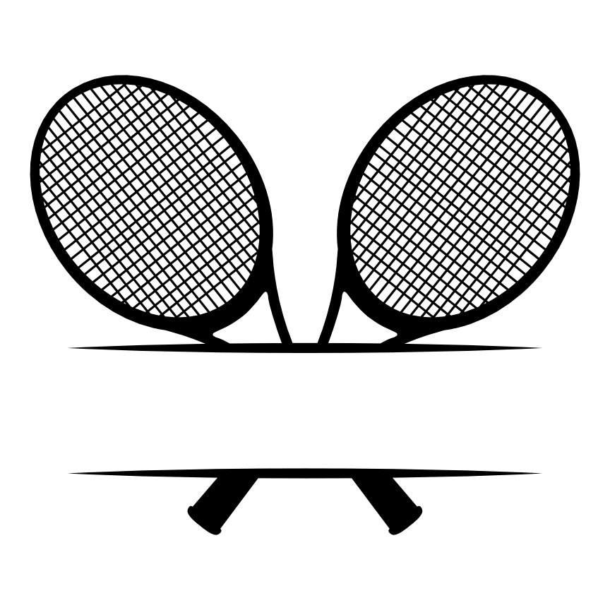 tennis-rackets-split-text-frame-sport-free-svg-file-SvgHeart.Com