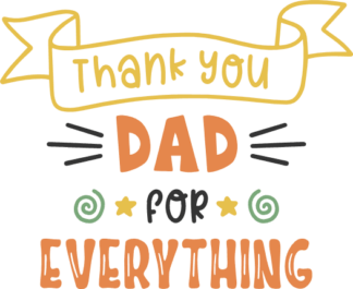 thank you dad for everything, fathers day free svg file - SVG Heart