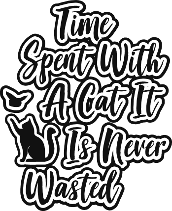 time-spent-with-a-cat-it-is-never-wasted-kitty-free-svg-file-SvgHeart.Com