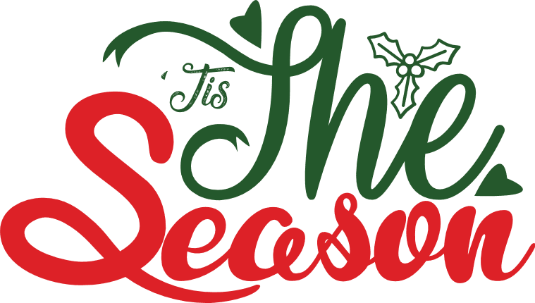 holly jolly christmas, holly leaves, holiday free svg file - SVG Heart