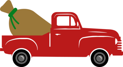truck and gift bag, christmas free svg file, clipart images