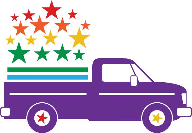 truck-with-stars-lgbt-pride-vehicle-free-svg-file-SvgHeart.Com