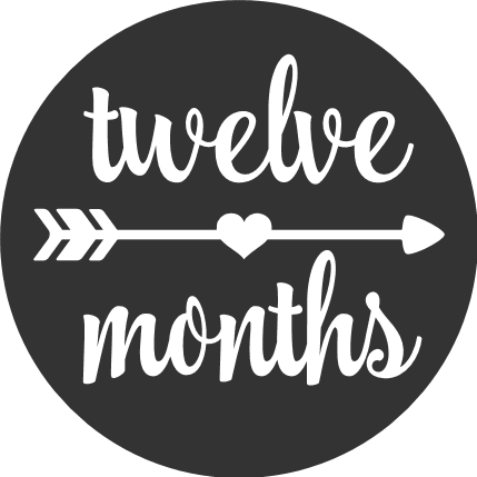 twelve-months-baby-milestone-arrow-with-heart-birthday-free-svg-file-SvgHeart.Com