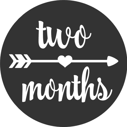 two-months-baby-milestone-heart-with-arrow-free-svg-file-SvgHeart.Com