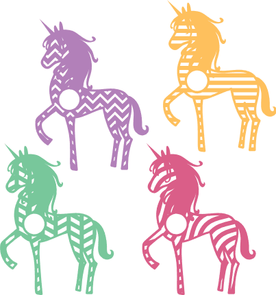 unicorns-monogram-frame-bundle-fantasy-animal-free-svg-file-SvgHeart.Com