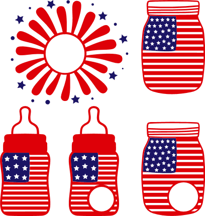 usa-flag-milk-bottles-and-jars-4th-of-july-free-svg-file-SvgHeart.Com