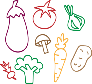 vegetables-bundle-egg-plant-carrot-tomato-free-svg-file-SvgHeart.Com