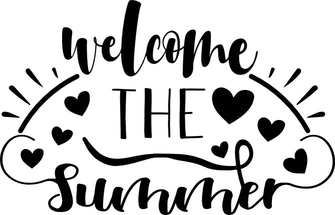 welcome the summer, vacation free svg file - SVG Heart