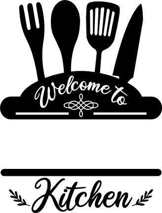 welcome-to-kitchen-split-text-frame-decorative-free-svg-file-SvgHeart.Com