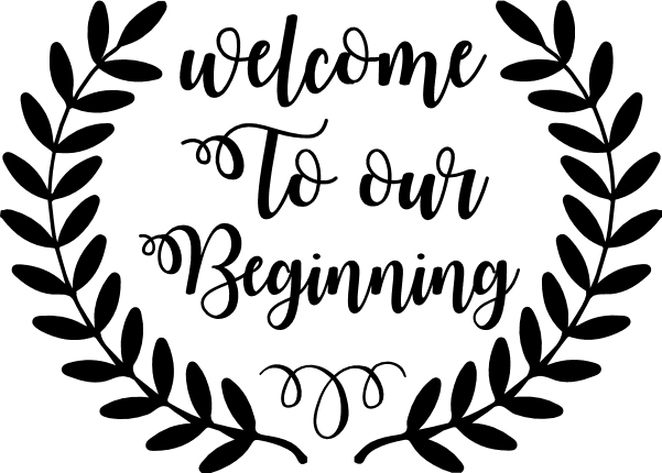welcome-to-our-beginning-laurel-wreath-wedding-free-svg-file-SvgHeart.Com