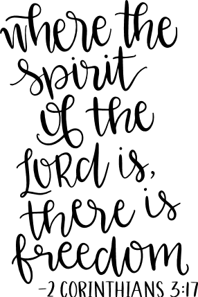 where the spirit of the lord is there is freedom, bible verse free svg ...